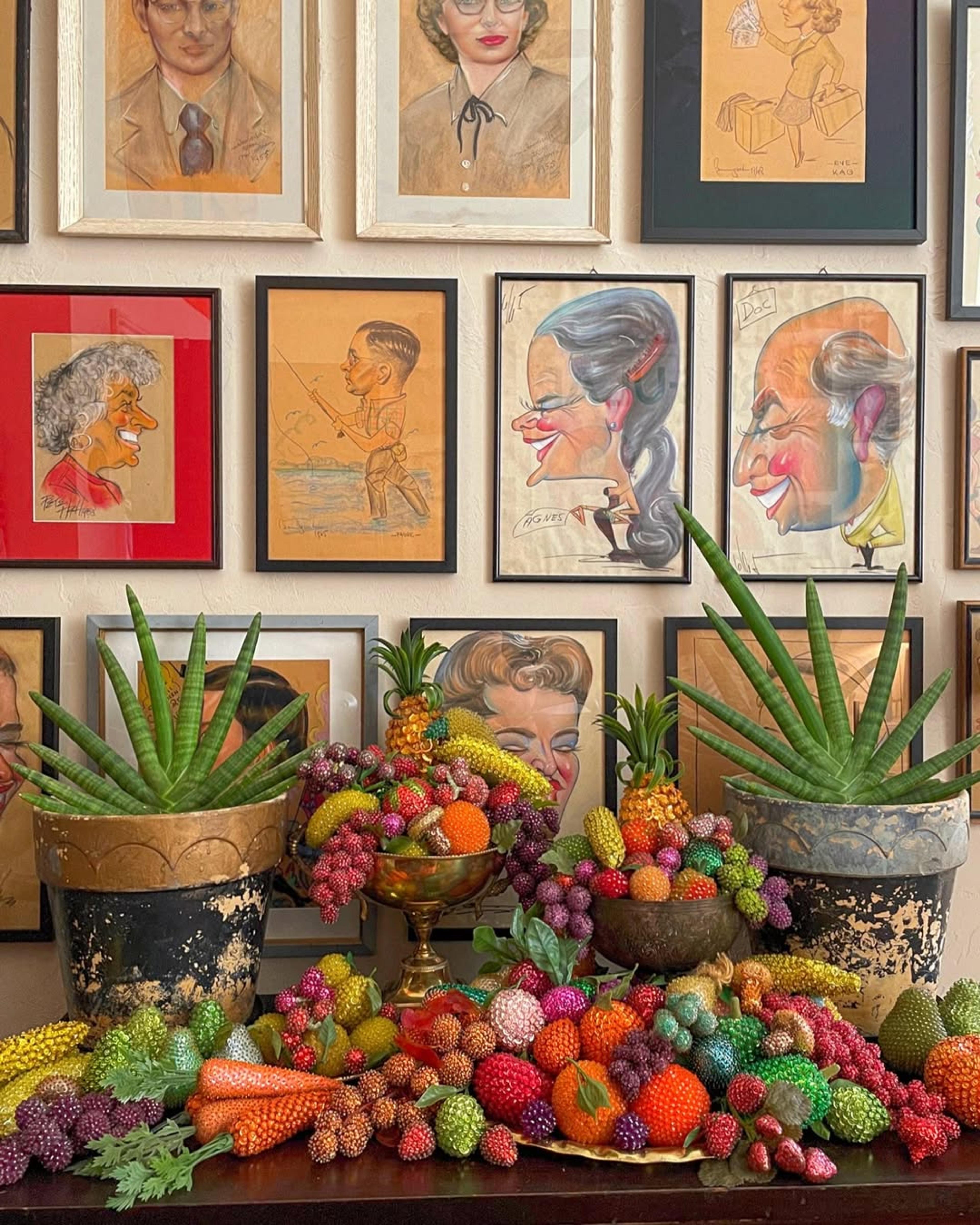 Vintage fruit collection. 