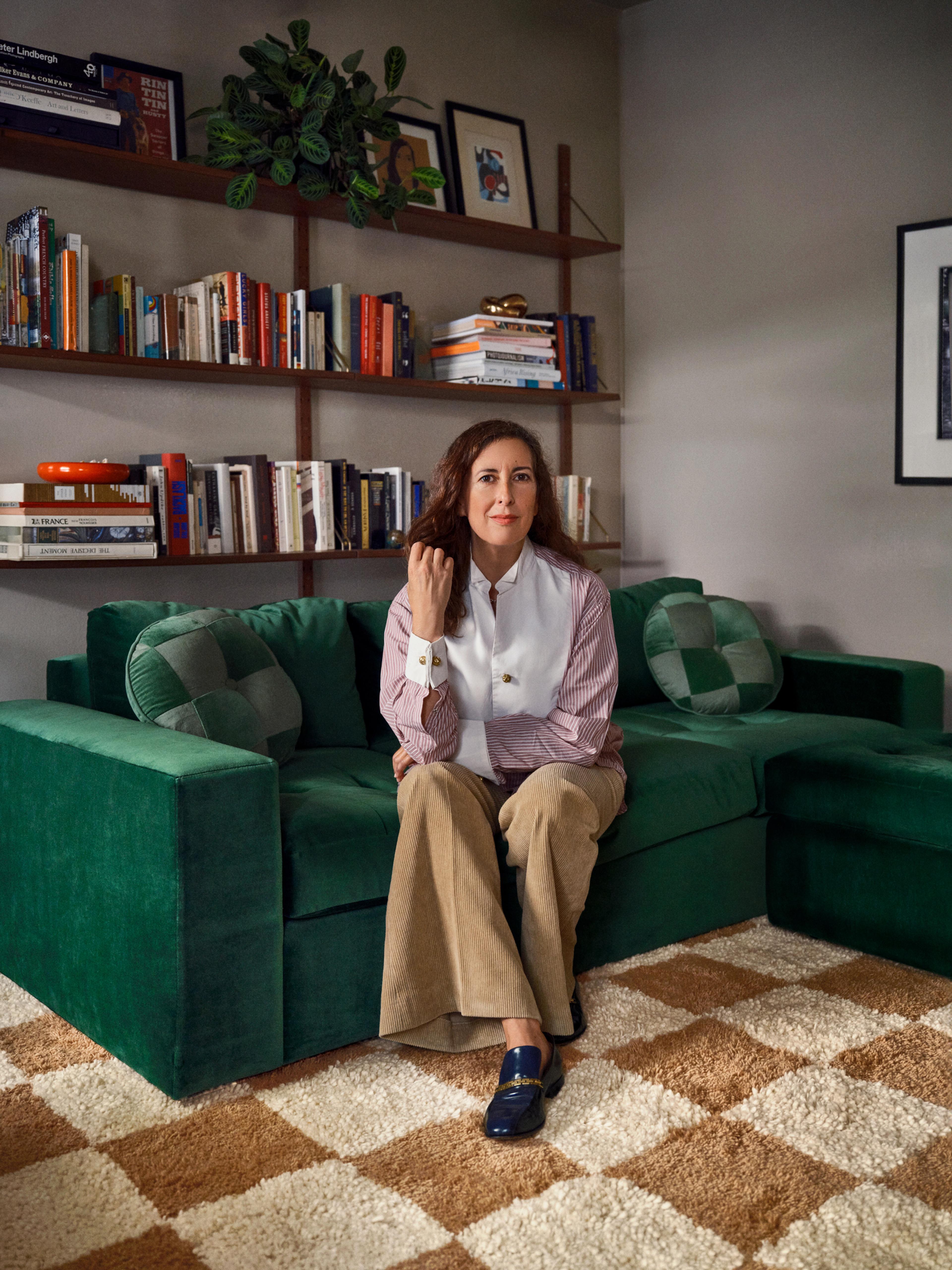Portrait of Clare on sofa 