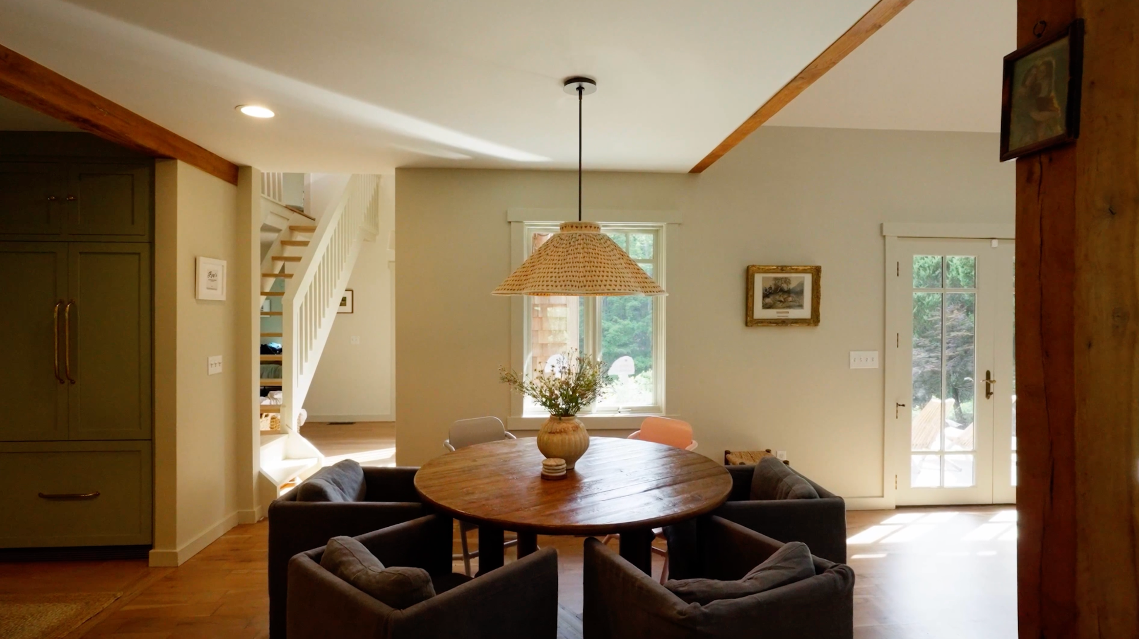 Cozy dining nook. 