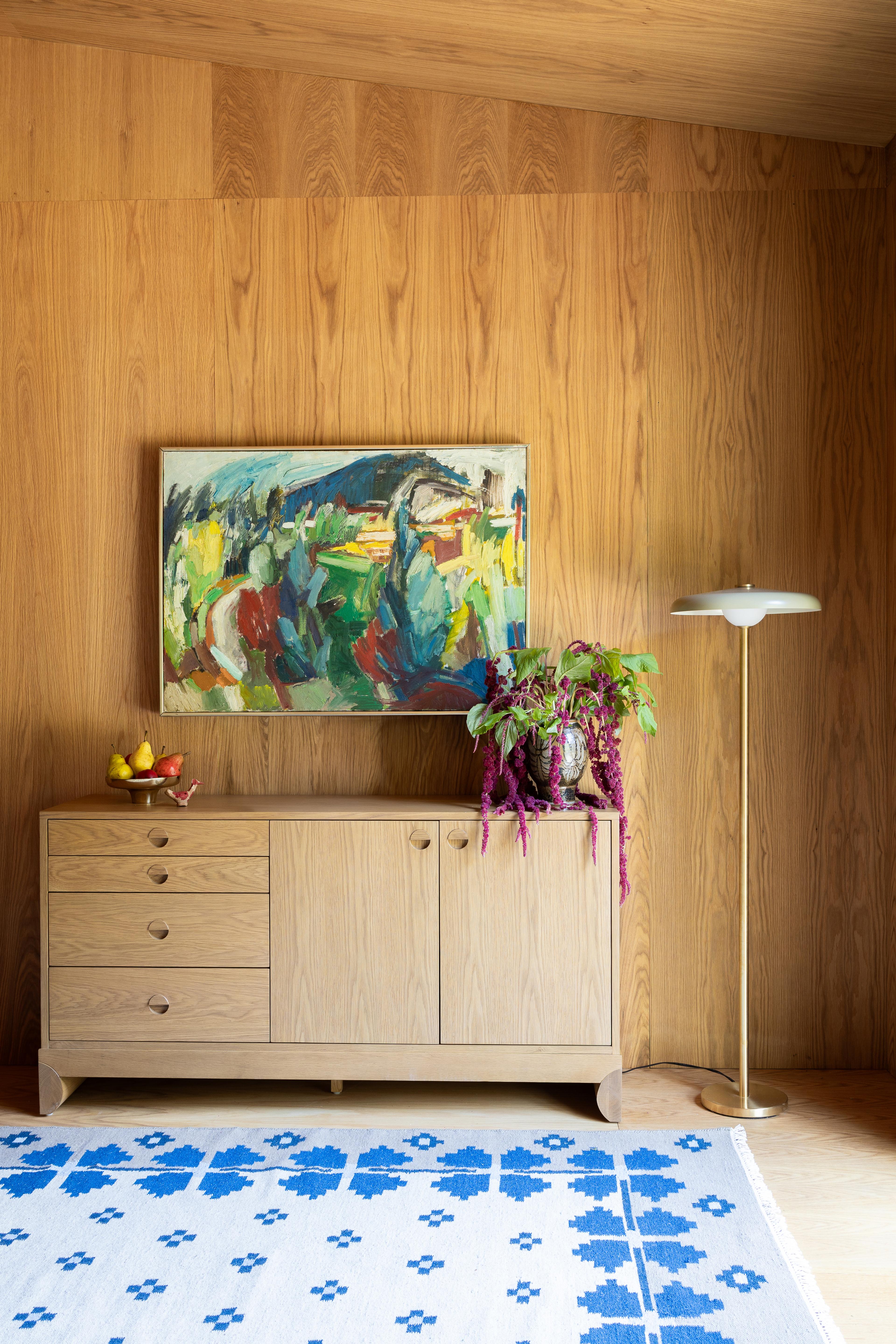 Sideboard in living room. 