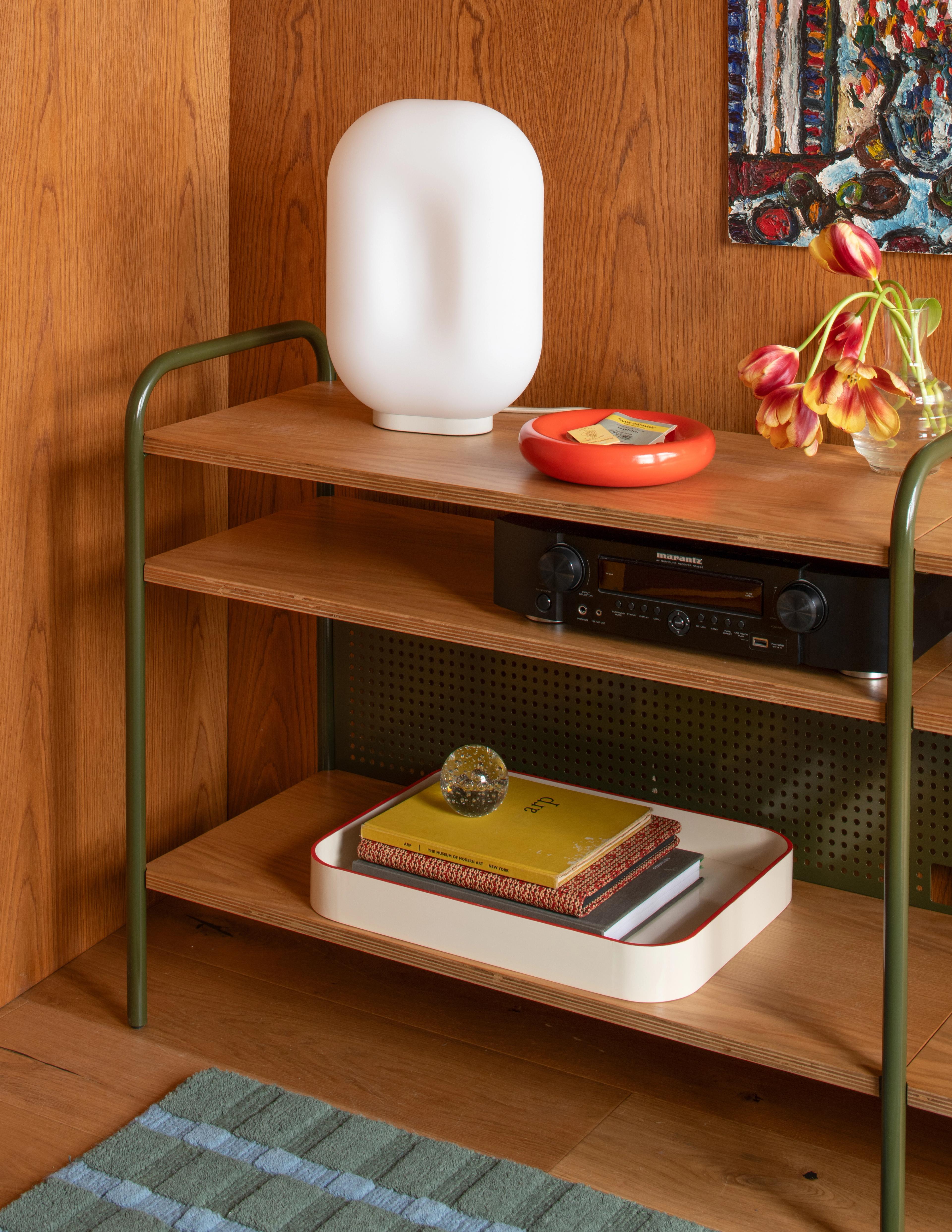 Styled shelf. 