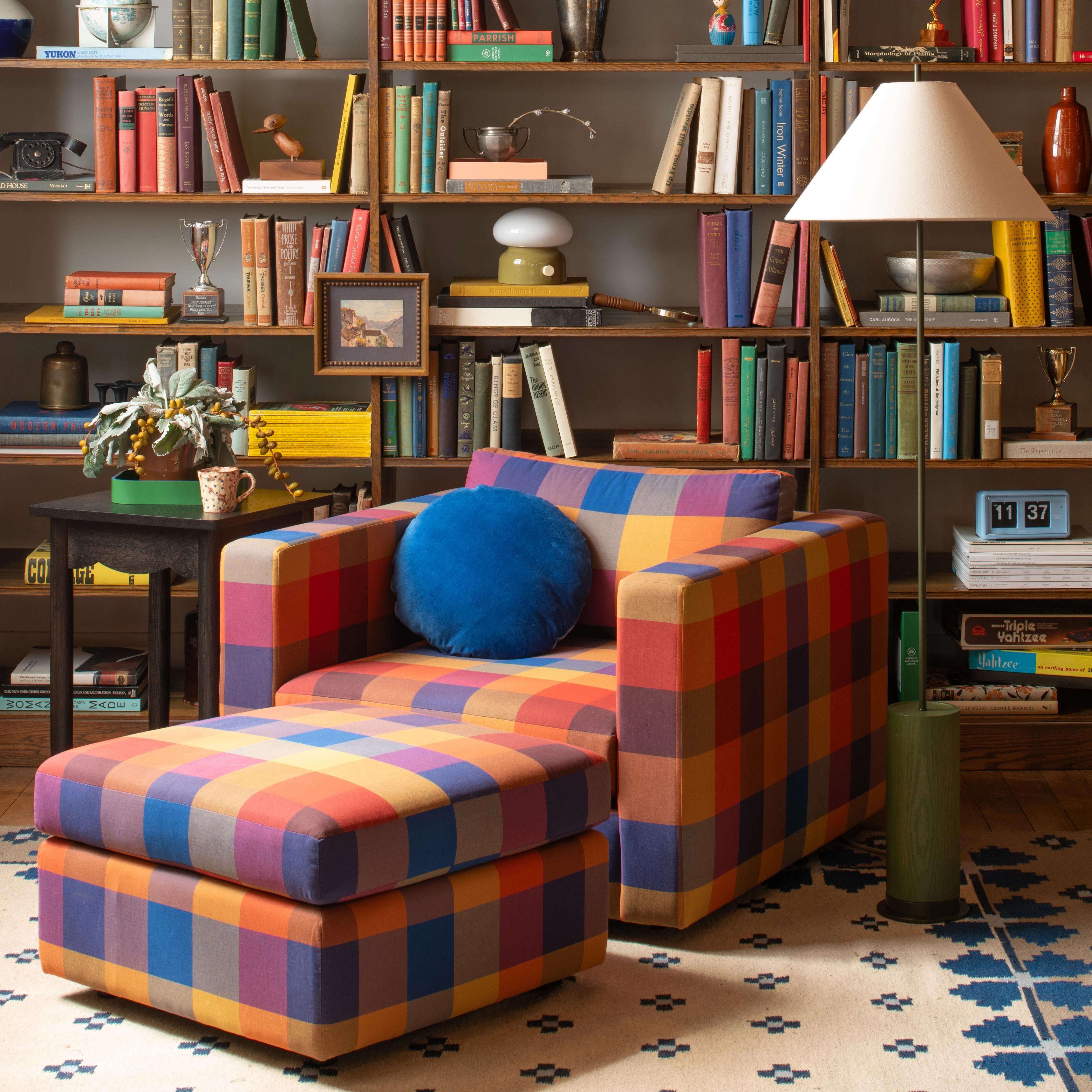 Colorful library room. 