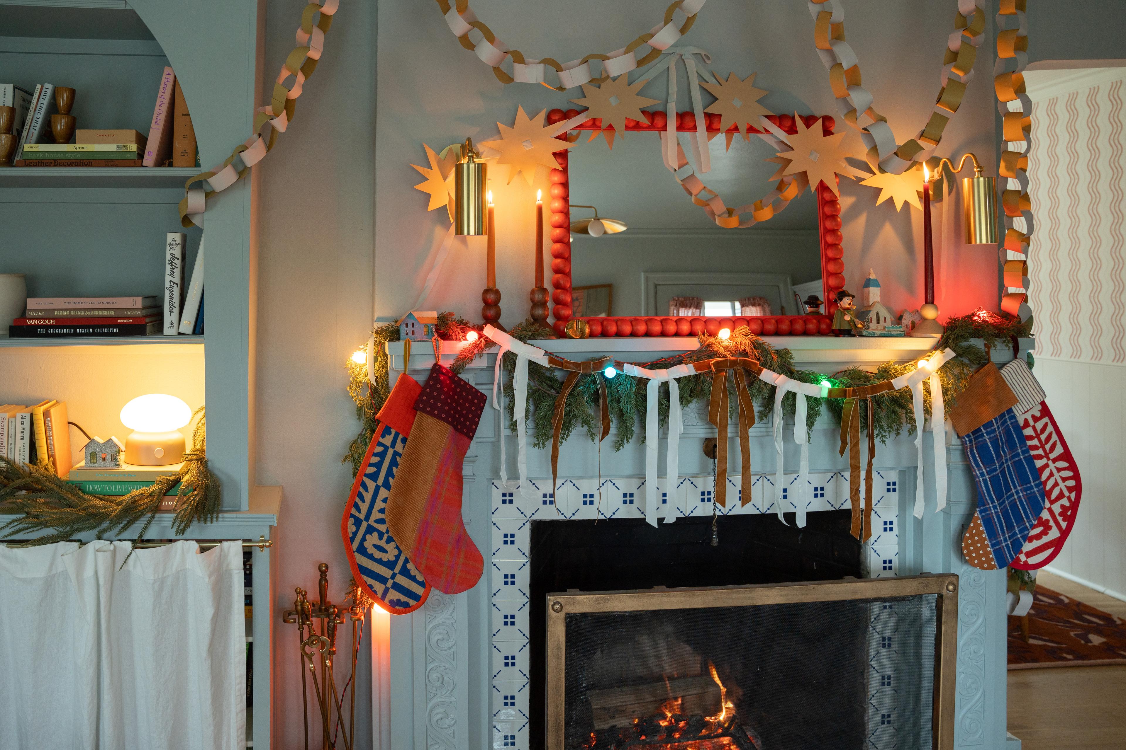 Cozy fireplace.