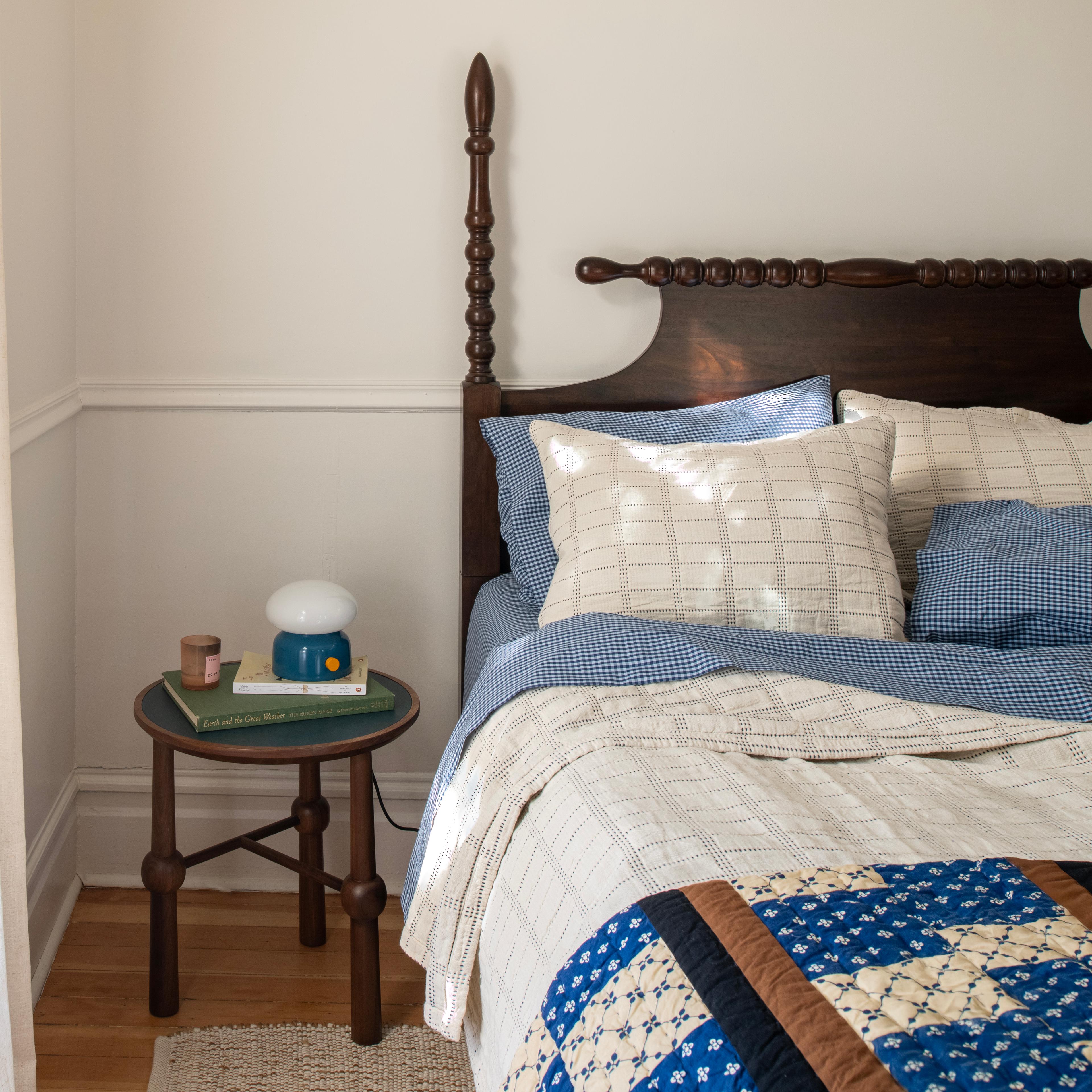 Cozy fall bed. 