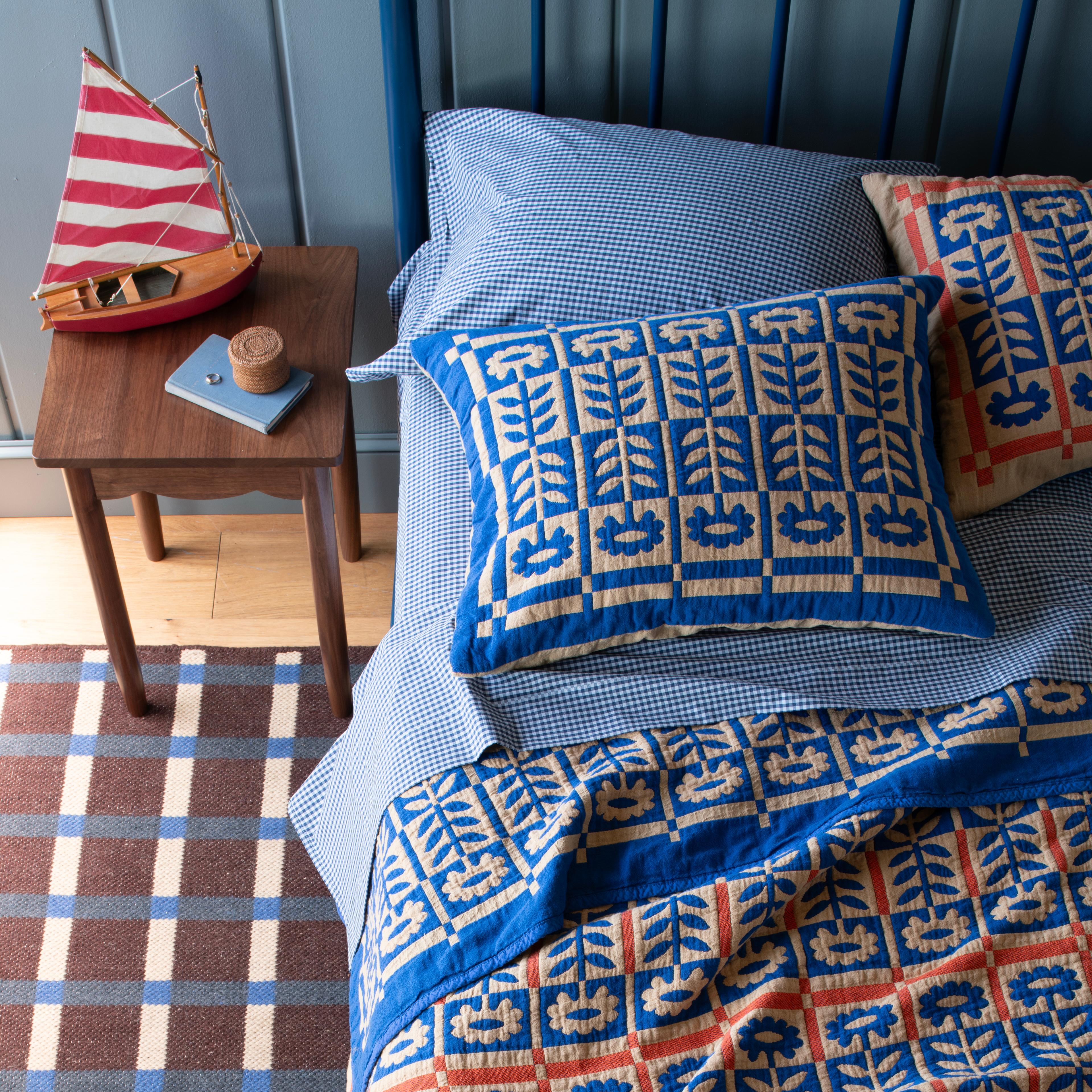 Cozy unmade bed. 