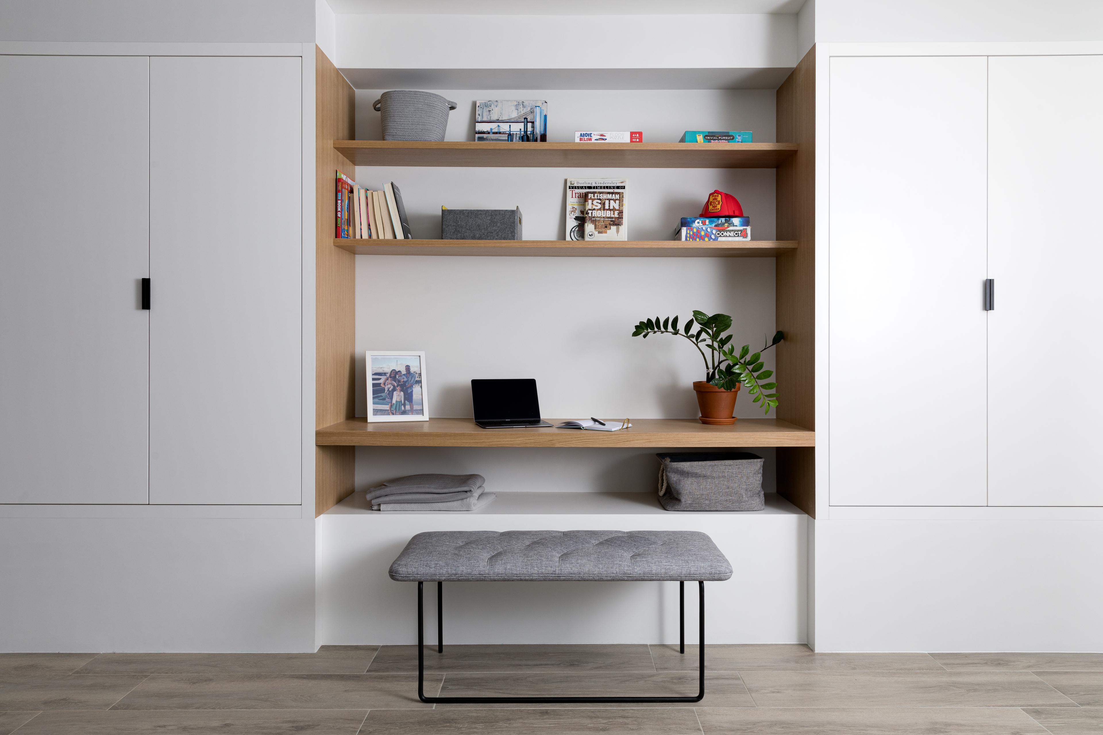 Large white cabinet.