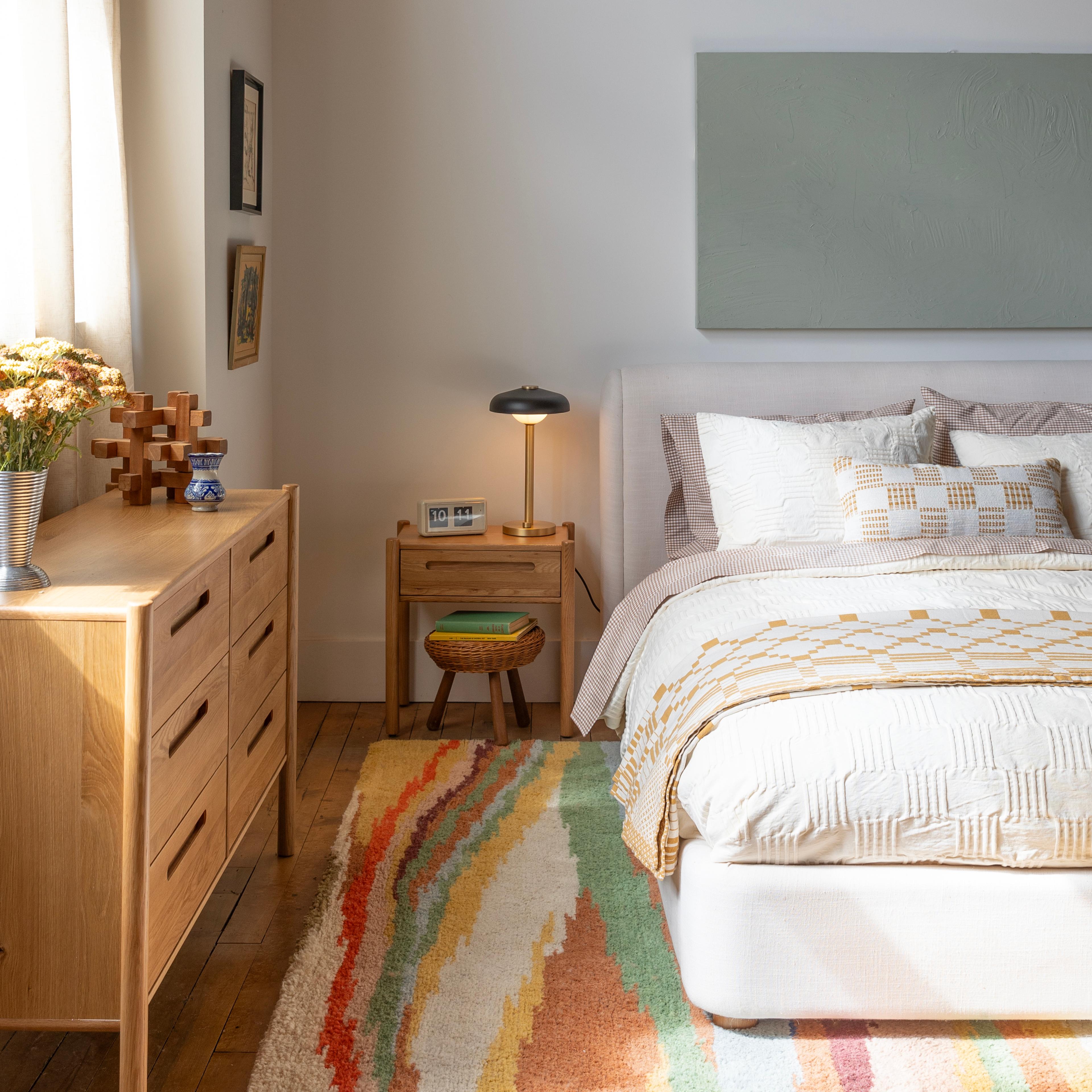 Bedroom with a sideboard. 