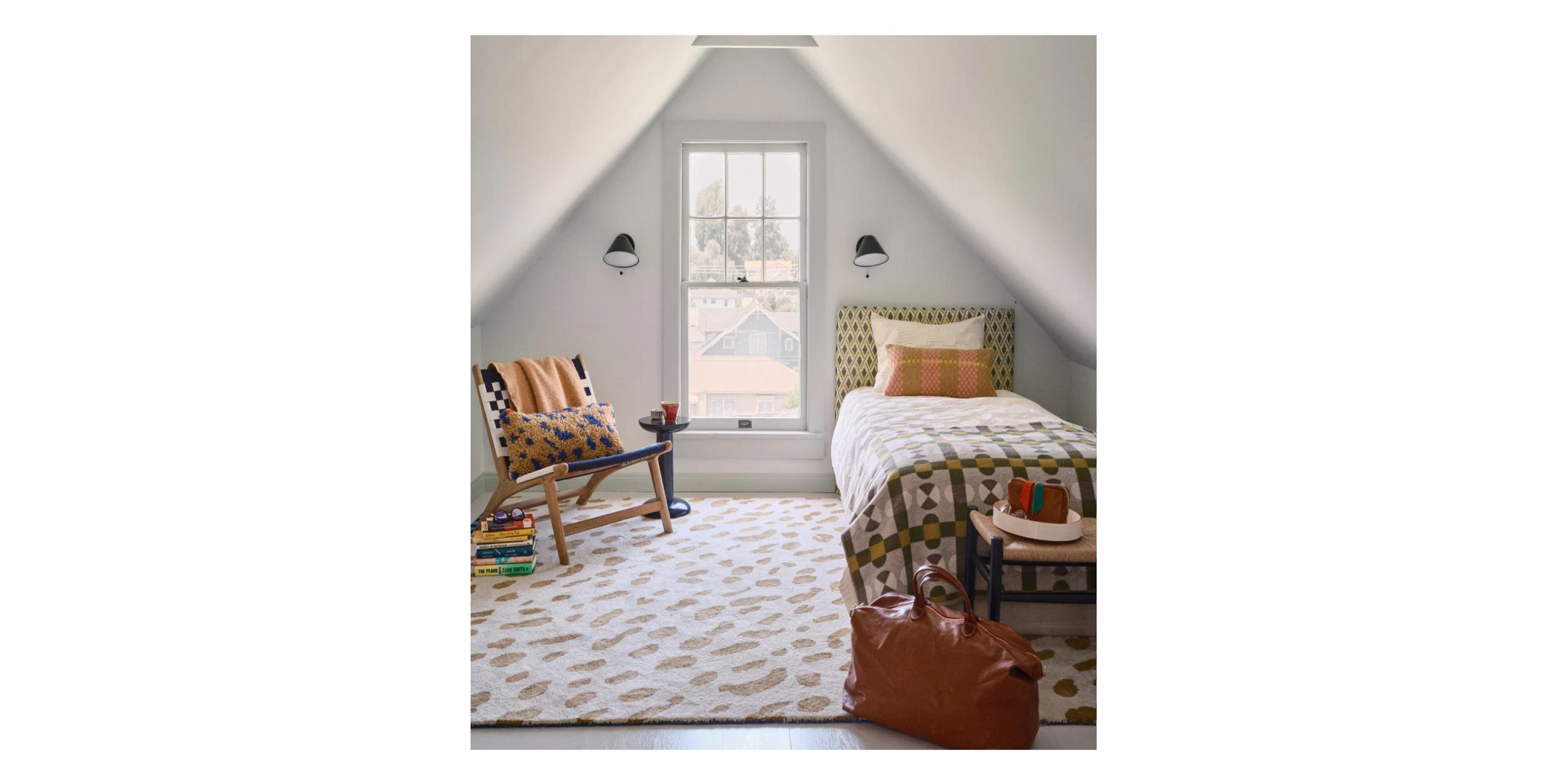 Quirky attic bedroom.
