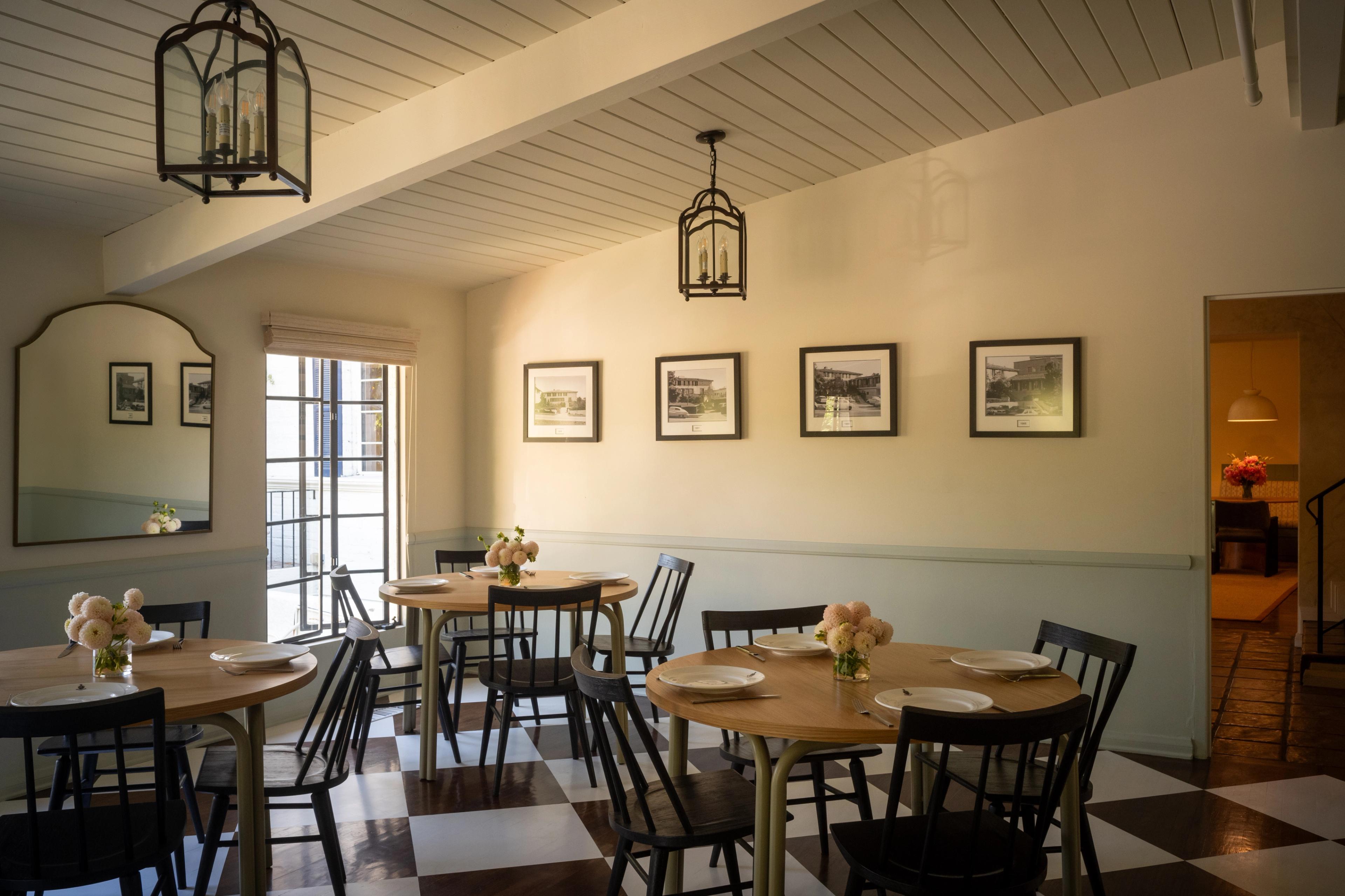 Large open dining space. 