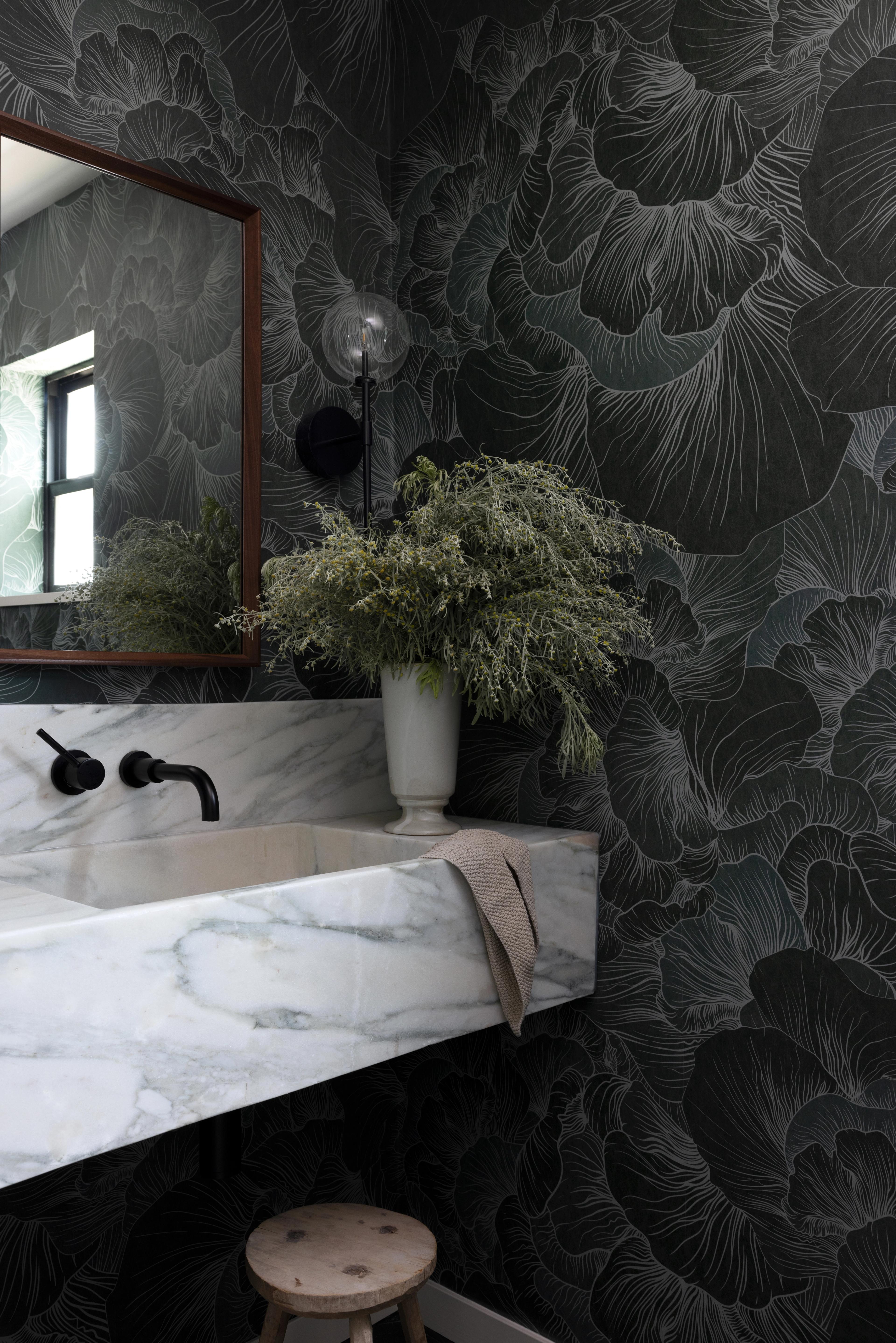Moody bathroom. 
