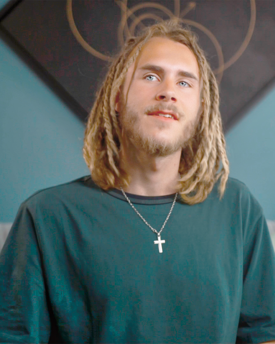 A storyteller featured in the Anxiety short documentary