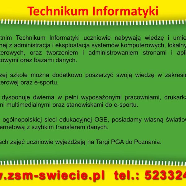 Zespół Szkół Menedżerskich w Świeciu – prezentacja (zdjęcie 19)