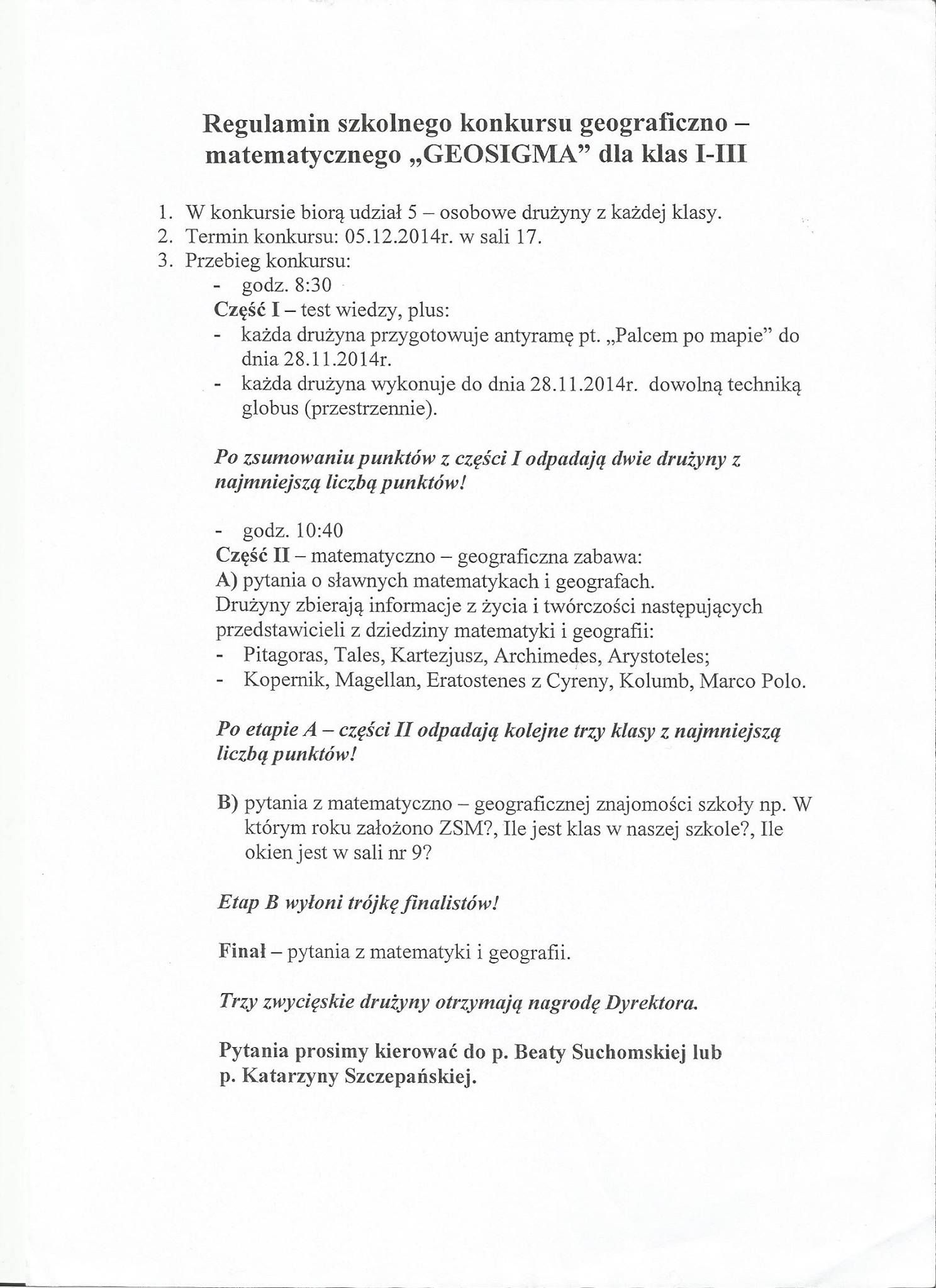 Konkurs dla klas I – IVMiejsce: Zespół Szkół Menedżerskich w Świeciu (53.41277, 18.4337)Adres: Żwirk