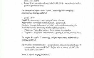 Konkurs dla klas I - IVMiejsce: Zespół Szkół Menedżerskich w Świeciu (53.41277, 18.4337)Adres: Żwirk