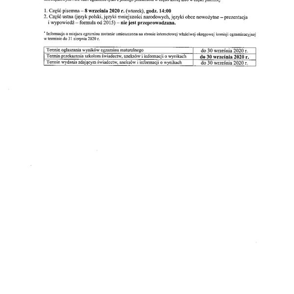 Harmonogram tegorocznego egzaminu maturalnego. (zdjęcie 3)