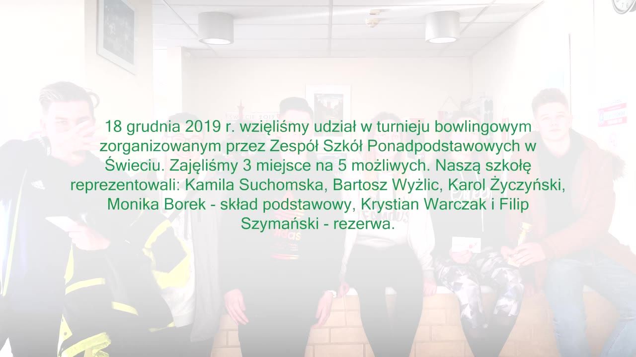 Klatka z filmu 4 — Zespół Szkół Menedżerskich w Świeciu - Grudzień 2019Zespół S