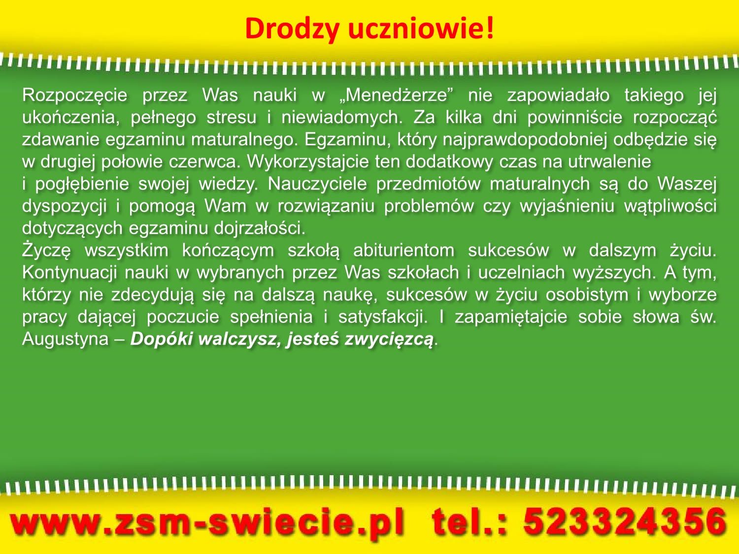 Uroczystość zakończenia szkoły dla klas maturalnych. (zdjęcie 4)