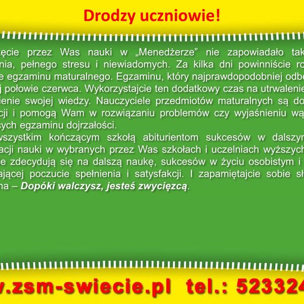 Uroczystość zakończenia szkoły dla klas maturalnych. (zdjęcie 4)