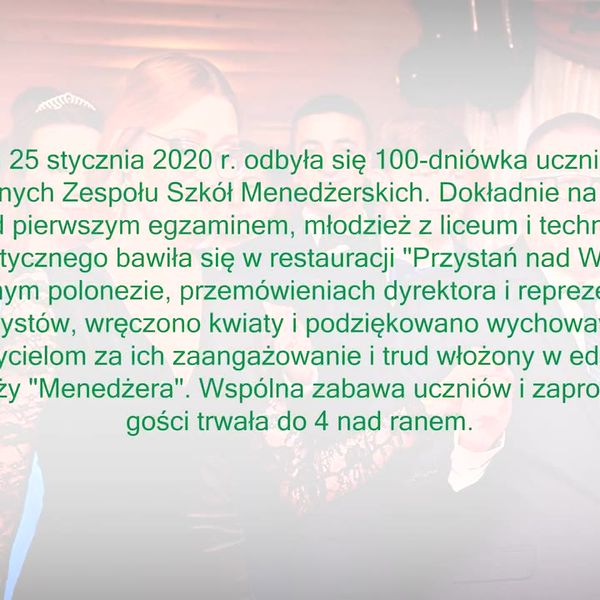 Klatka z filmu 6 — Zespół Szkół Menedżerskich w Świeciu - Styczeń 2020Zespół Sz