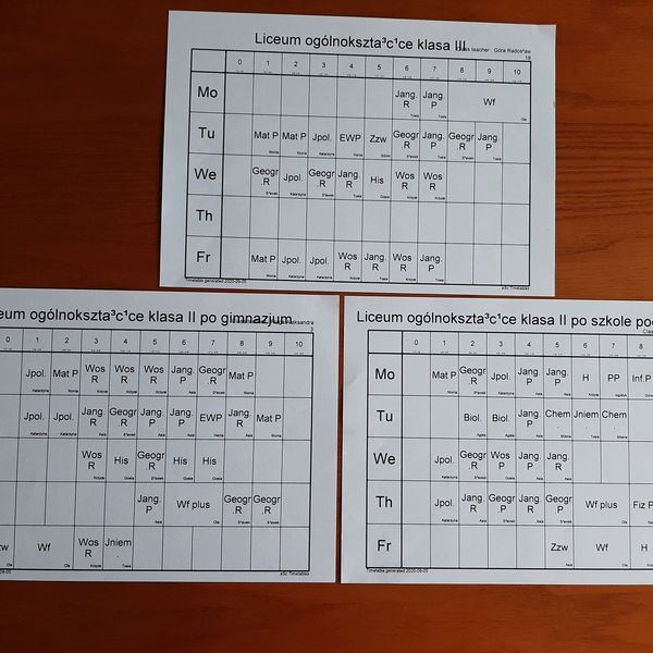 Plan lekcji (od 7.09.2020) (zdjęcie 3)