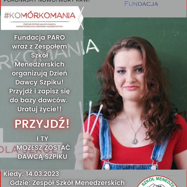 Dzień dobry wszystkim! 14.03.2023 r., organizujemy w Naszej Szkole akcję #KOMÓRKOMANIA projekt Funda