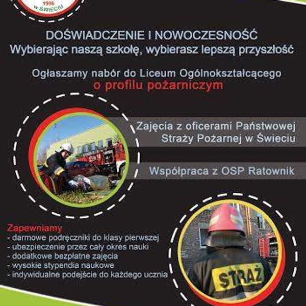 Zespół Szkół Menedżerskich ogłasza nabór do Liceum Ogólnokształcącego o profilu pożarniczym