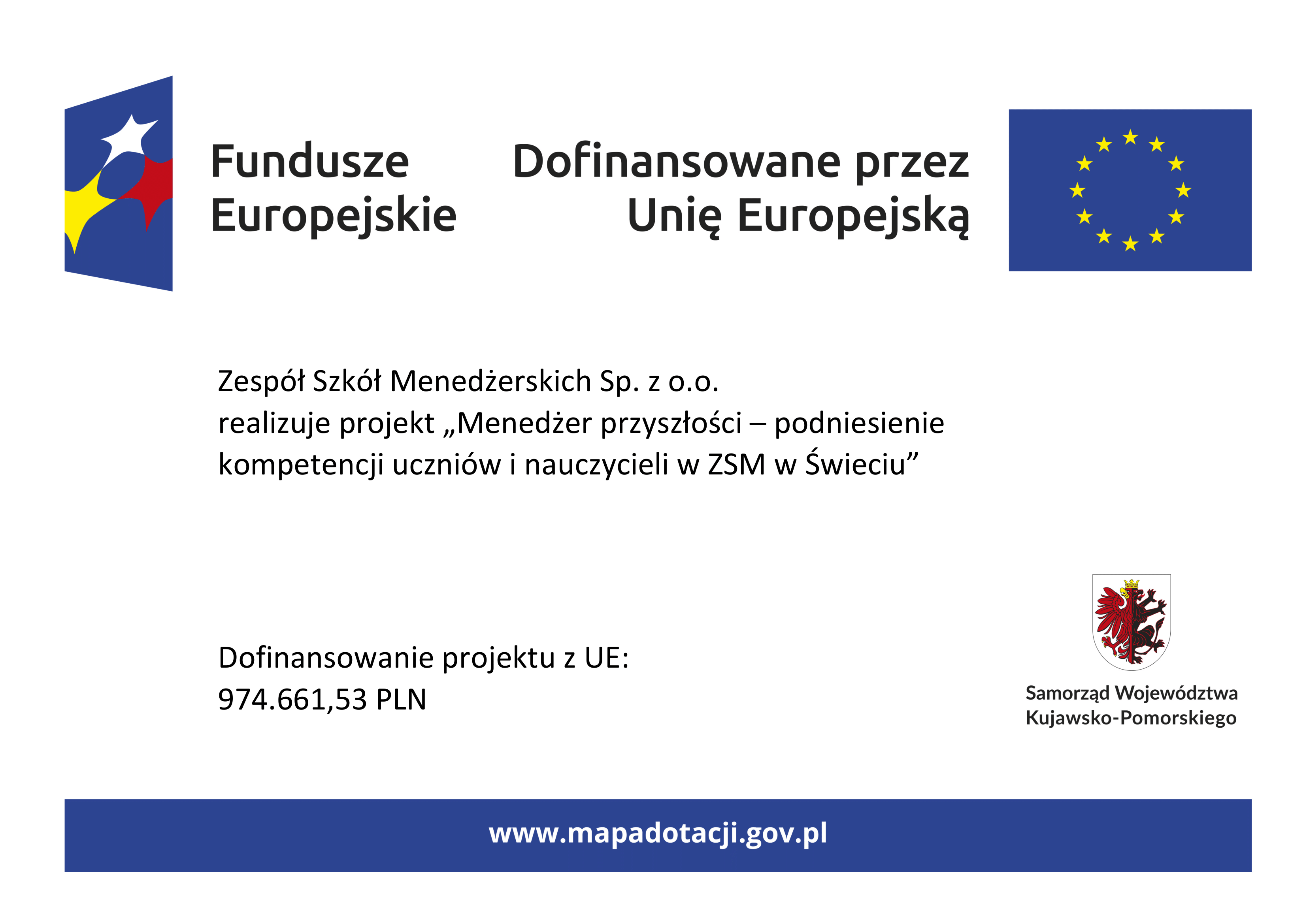 „Menedżer przyszłości – podniesienie kompetencji uczniów i nauczycieli w ZSM w Świeciu”