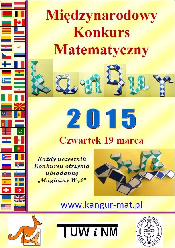 Uwaga konkurs matematyczny KANGUR!