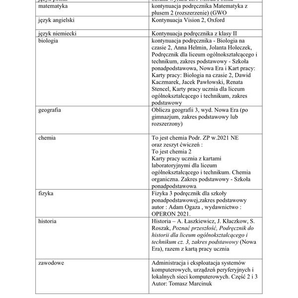 Wykaz podręczników na rok szkolny 2021/2022 (zdjęcie 8)