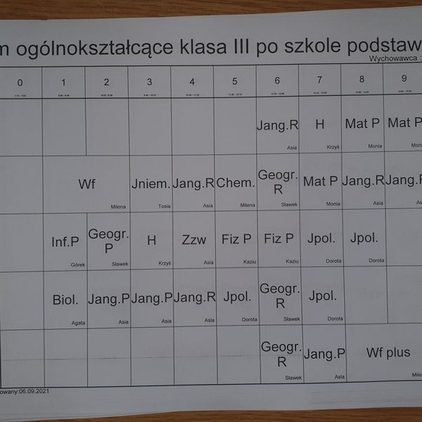 Plan zajęć (AKTUALIZACJA 07.09.2021) (zdjęcie 13)