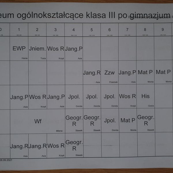 Plan zajęć (AKTUALIZACJA 07.09.2021) (zdjęcie 12)