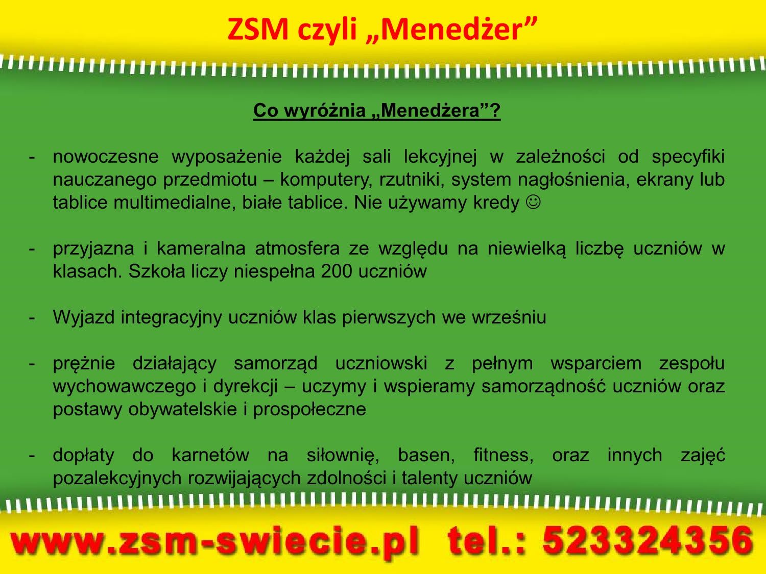 Zespół Szkół Menedżerskich w Świeciu – prezentacja (zdjęcie 7)