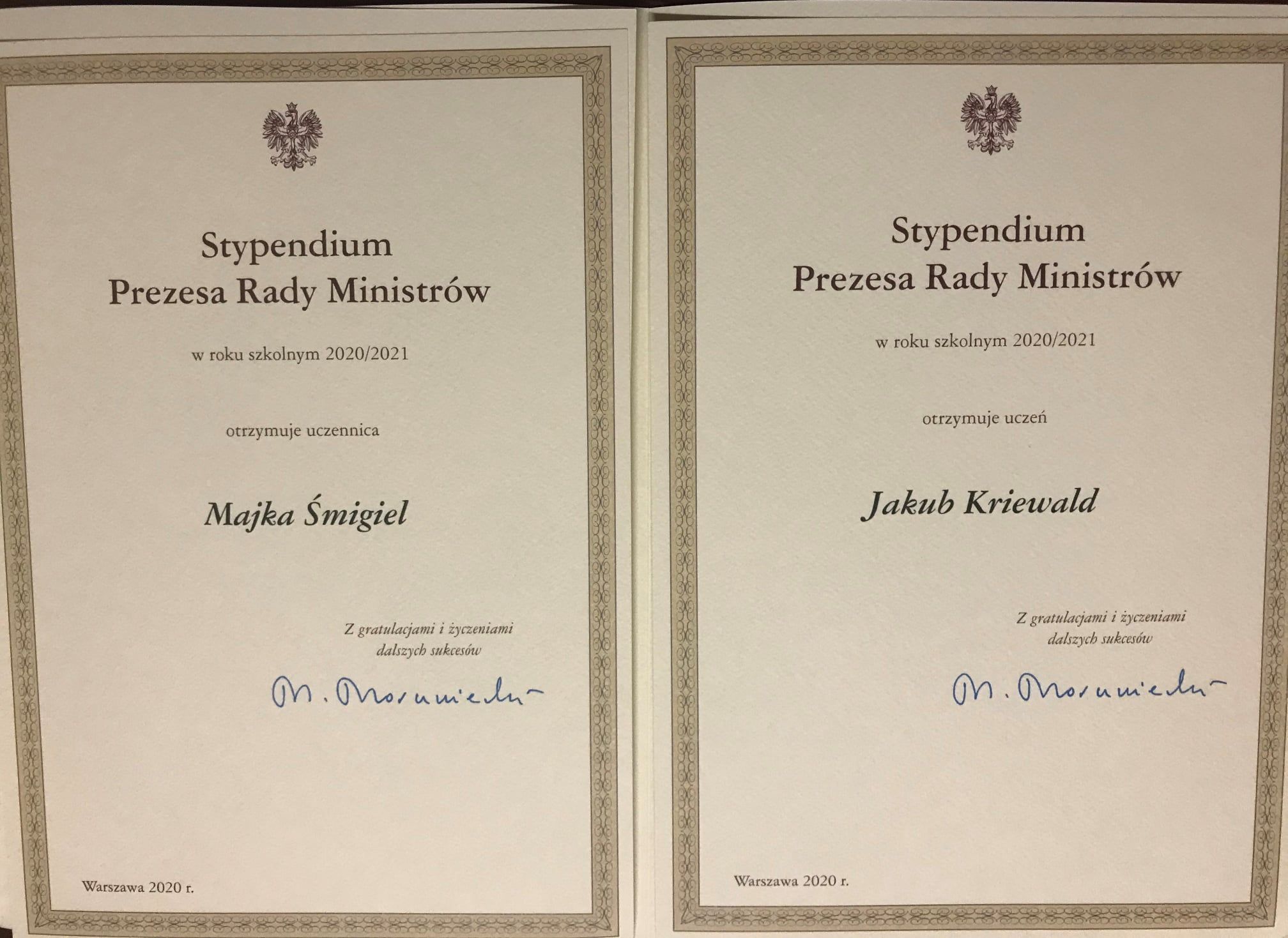 Stypendia Prezesa Rady Ministrów (zdjęcie 1)