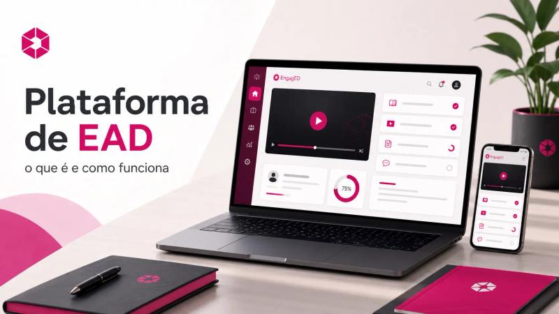 demonstração de como funciona plataforma digital para educação a distância (ead)