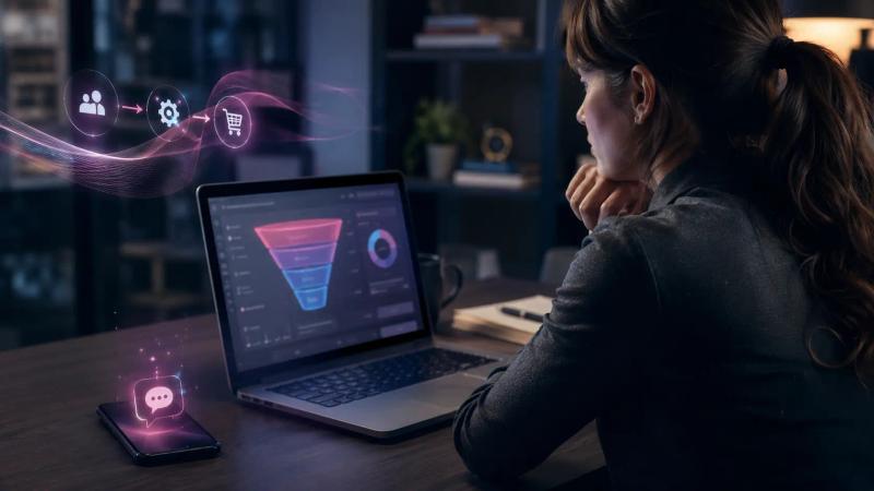 Como a IA muda o funil de vendas de cursos online