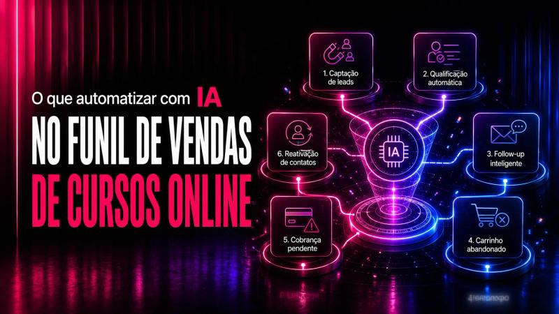 automação com IA para funil de vendas com curso online