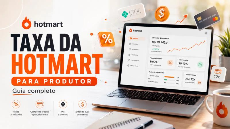 mostrando qual a taxa da hotmart com porcentagem detalhada para cada venda realizada