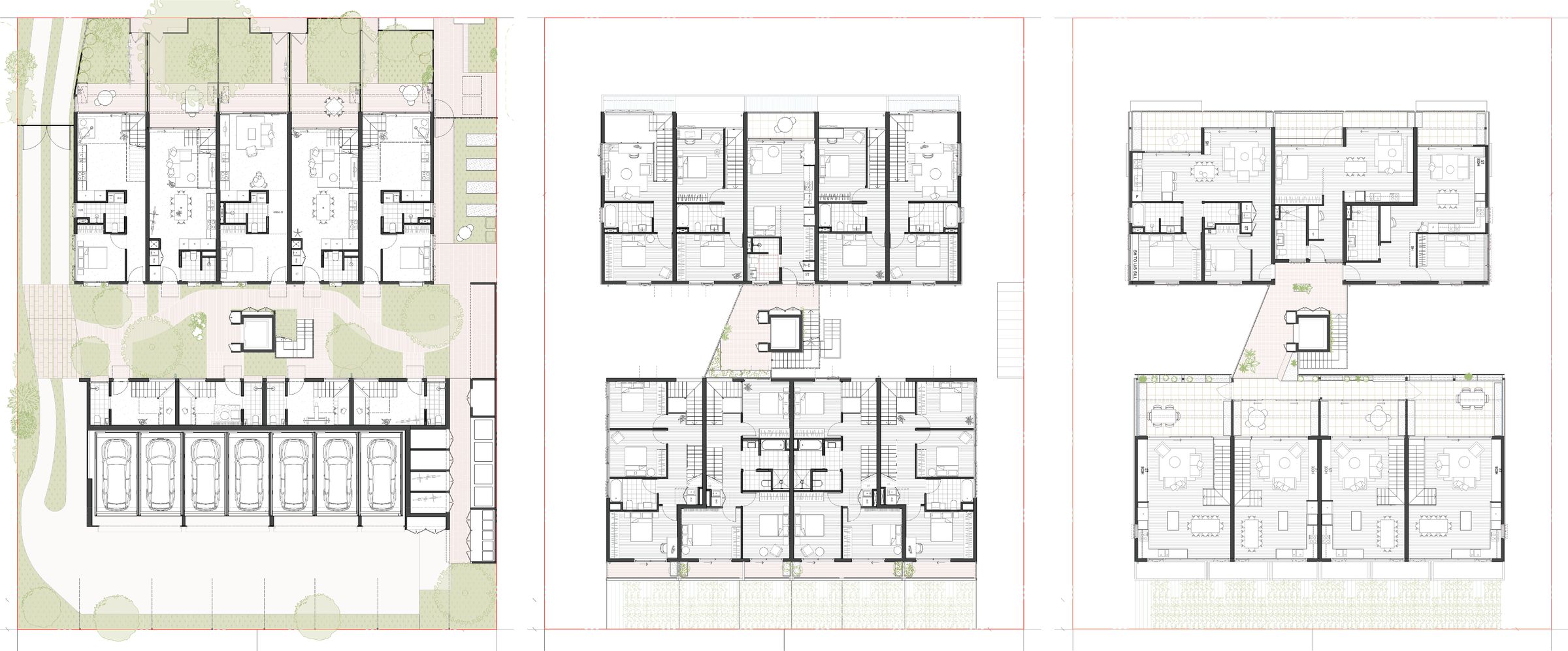 Floor plans of the Future Homes Exemplar Project by LIAN.