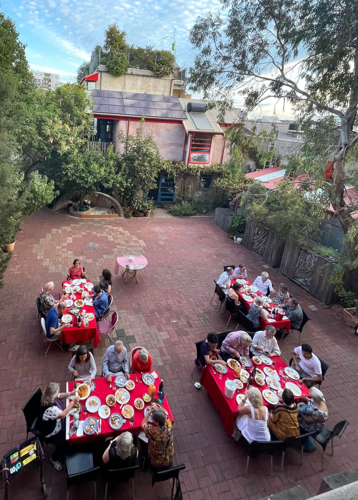 Image of Christie's Walk residents having dinner together