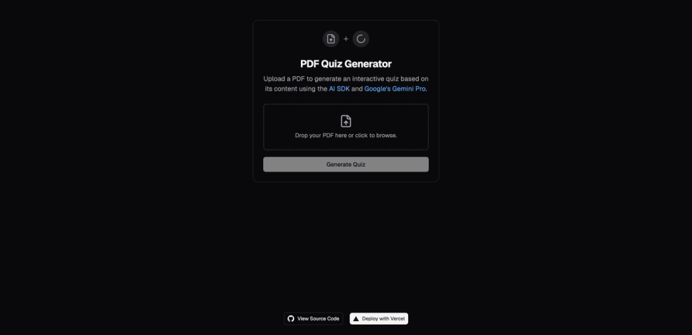 PDF to Quiz Generator Cover