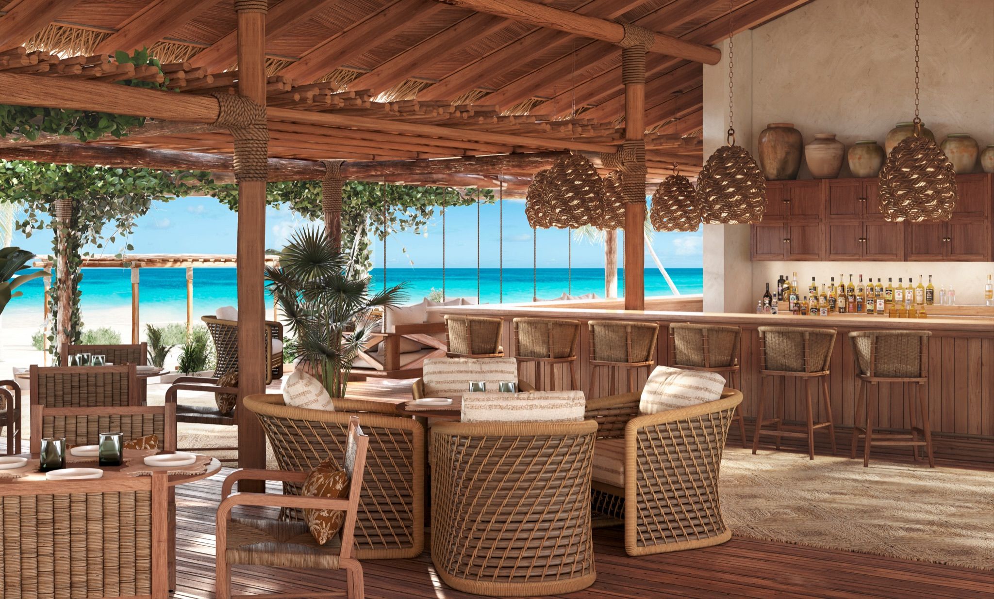 The Nobu restaurant interior above the water