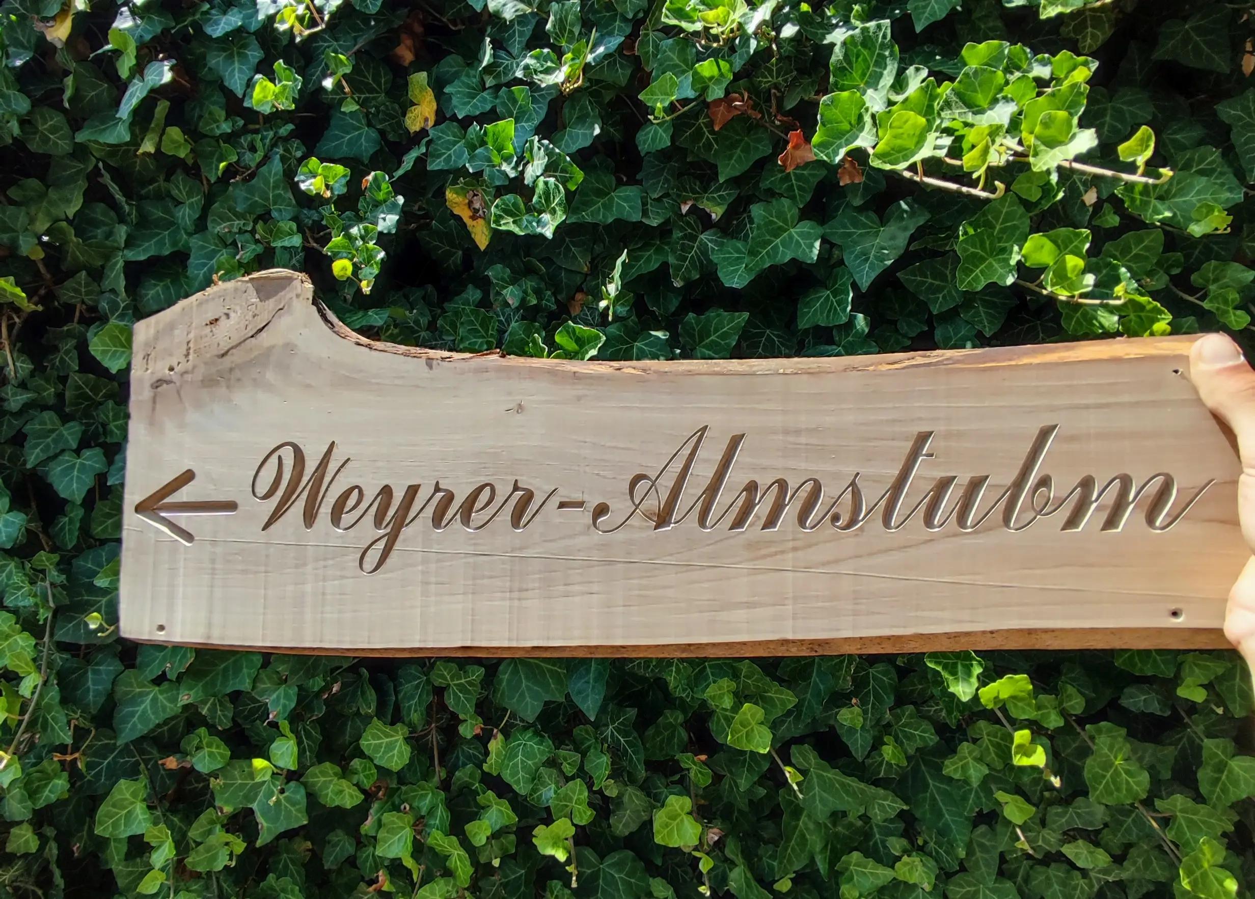 Schild für Zufahrt