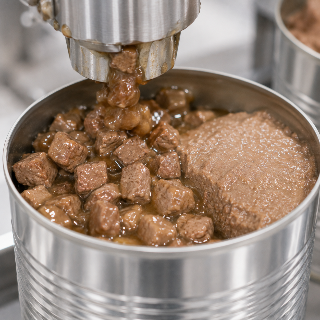 Supports chunk, pâté, and gravy filling operations