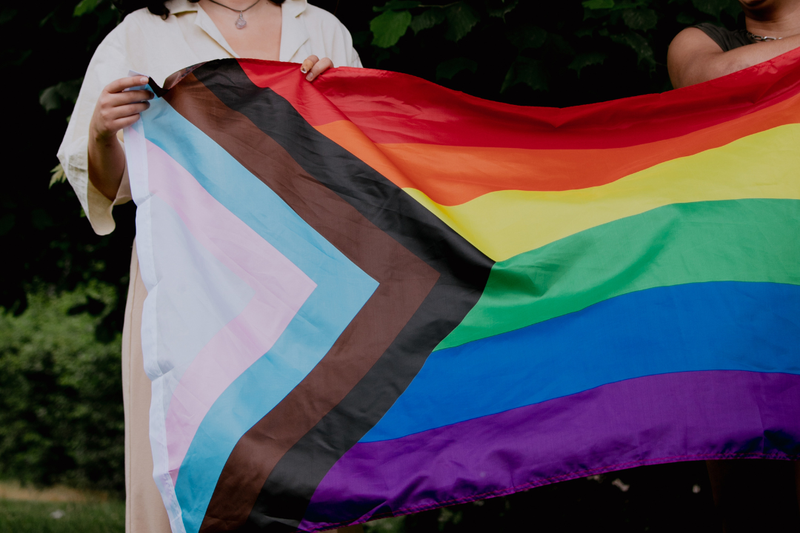 rangatahi holding pride flag rangatahi holding pride flag