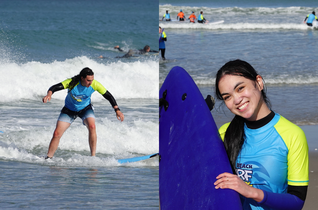 Rangatahi surfing at CanSurf 2025