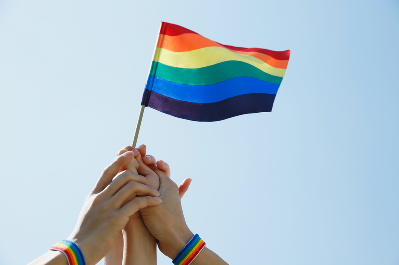 rangatahi holding pride flags rangatahi holding pride flags