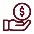 a hand is holding a coin with a dollar sign on it .