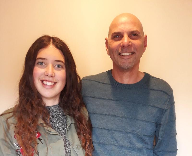 Rangatahi Kaitlin and her dad Rangatahi Kaitlin and her dad
