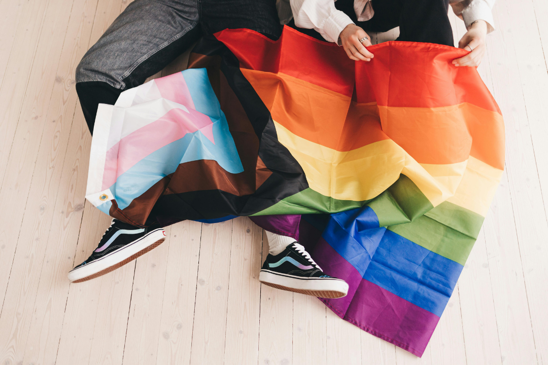 rangatahi with pride flags