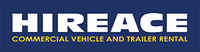 the logo for hireace commercial vehicle and trailer rental